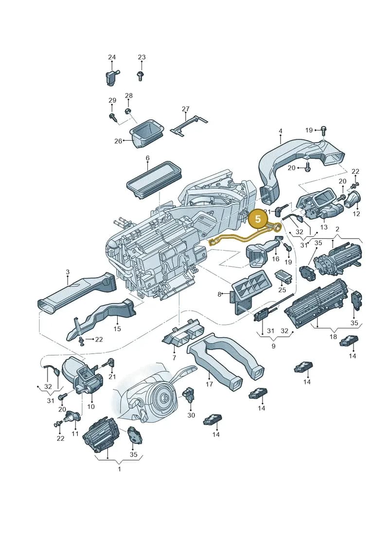 4N1816311 — Audi A8 (2017-2025) diagram 838819010, position 5