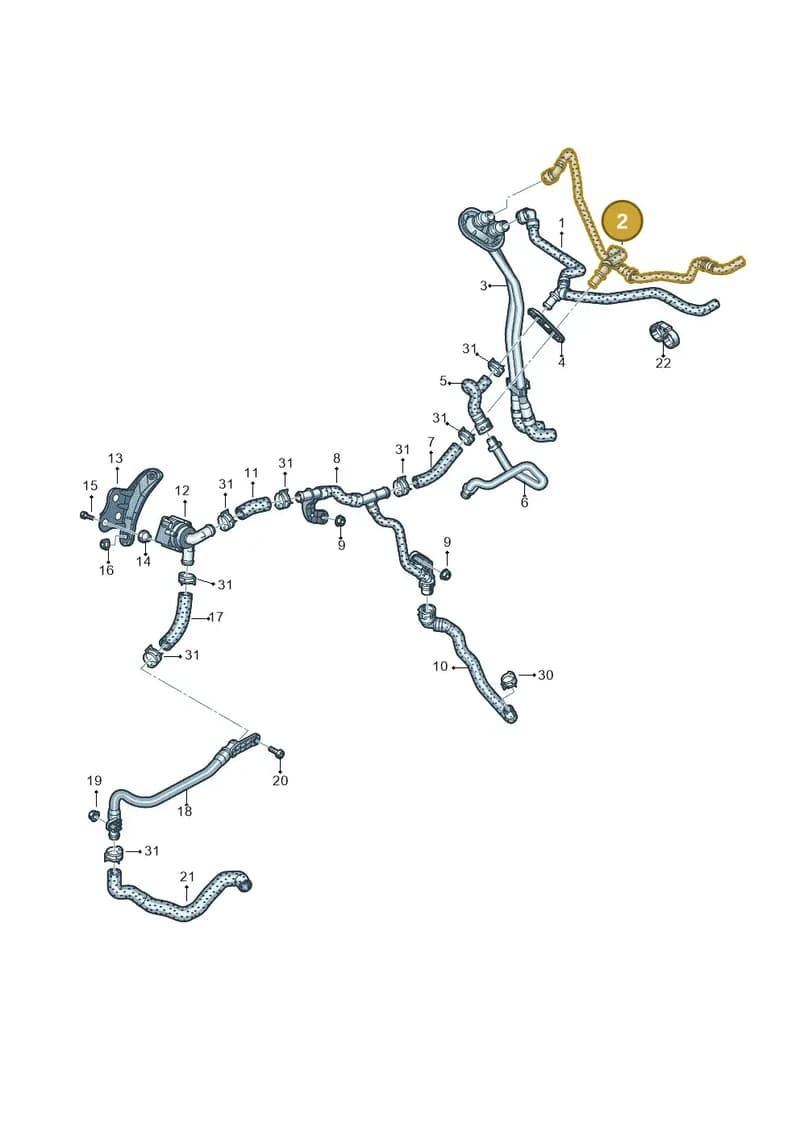 4N1819316A — Audi A8 (2017-2025) diagram 838121060, position 2