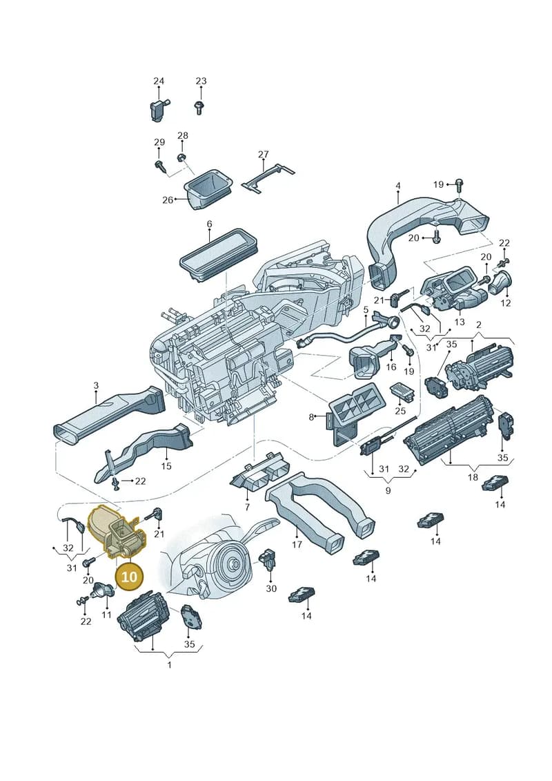 4N1819353A — Audi A8 (2017-2025) diagram 838819010, position 10