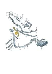 4N1819456A Audi Coolant Hose with Quick Release Coupling