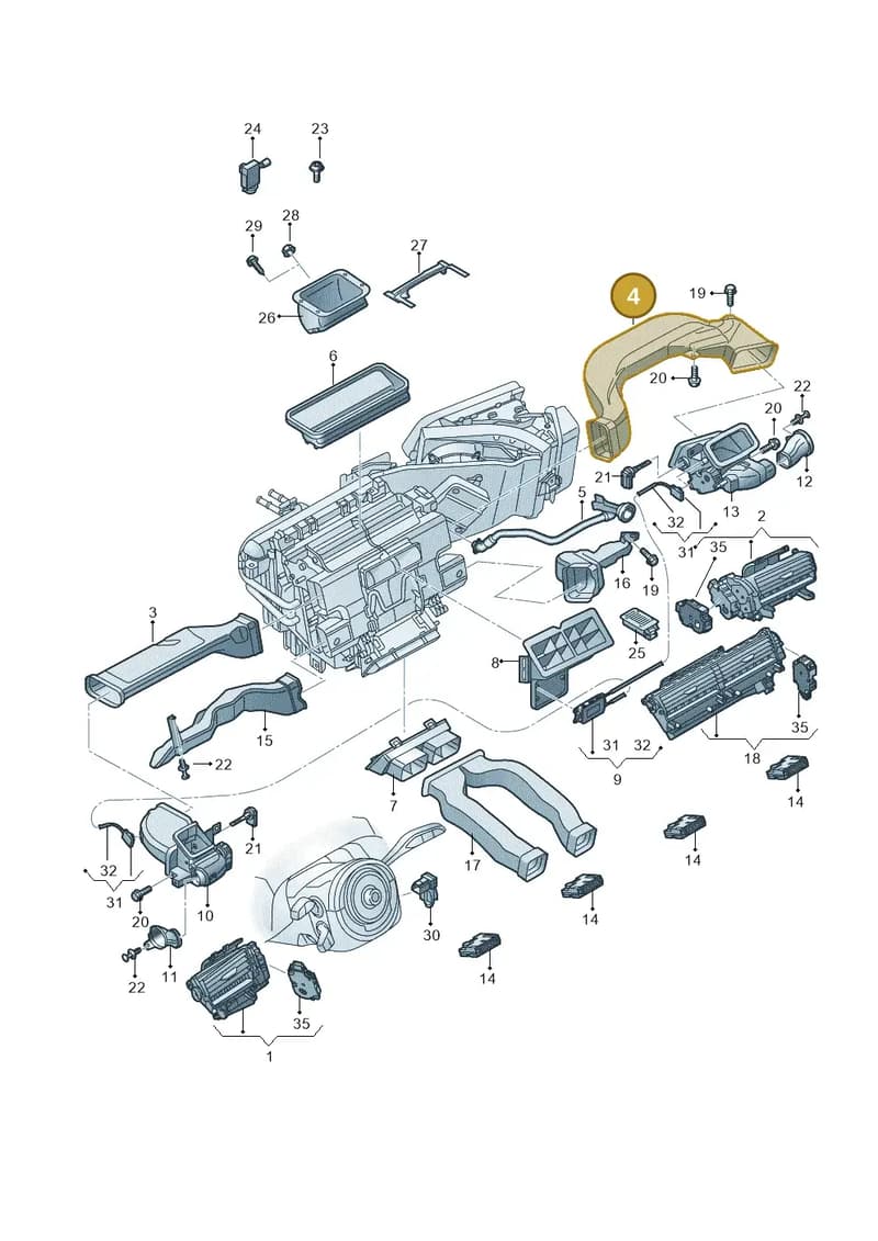 4N1819656 — Audi A8 (2017-2025) diagram 838819010, position 4