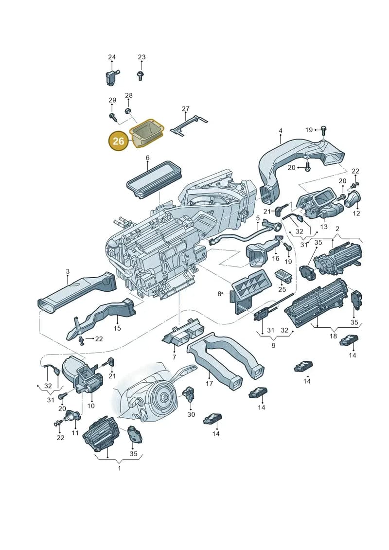 4N1819904A — Audi A8 (2017-2025) diagram 838819010, position 26