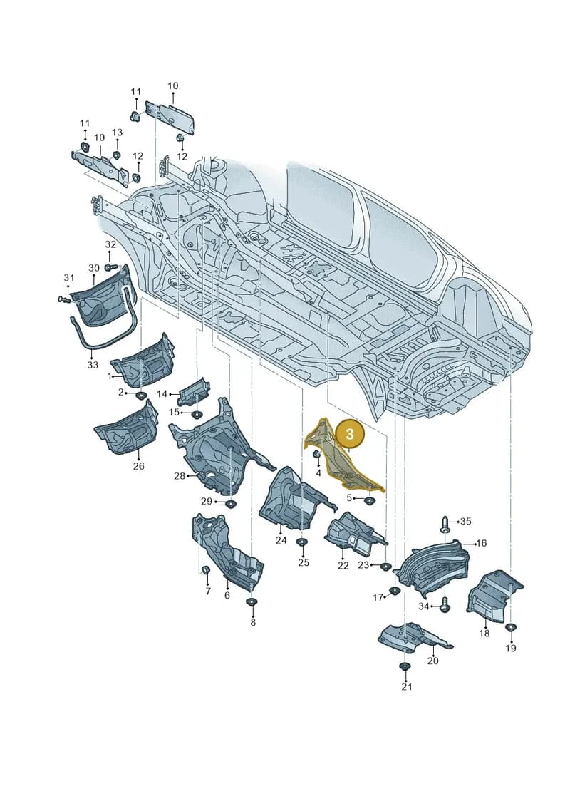 4N1825693C — Audi A8 (2017-2025) diagram 838825500, position 3