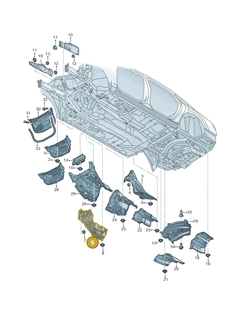 4N1825694C — Audi A8 (2017-2025) diagram 838825500, position 6