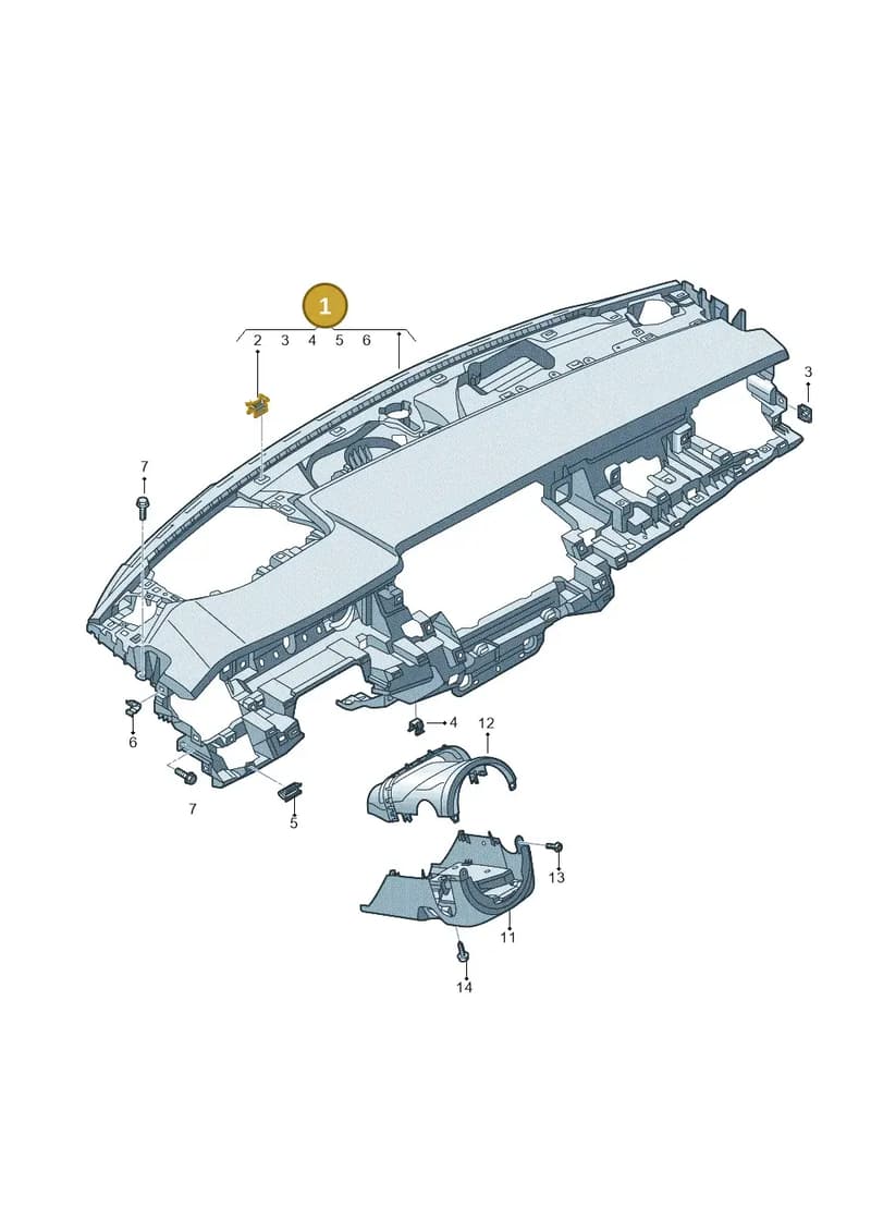 4N1857001KKPS — Audi A8 (2017-2025) diagram 838857100, position 1