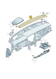 4N1857228C1OE Audi Loudspeaker Trim (Meteorite Grey 1OE)