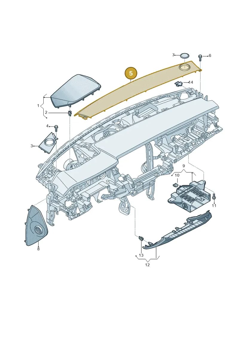 4N1857228C2GJ — Audi A8 (2017-2025) diagram 838857150, position 5