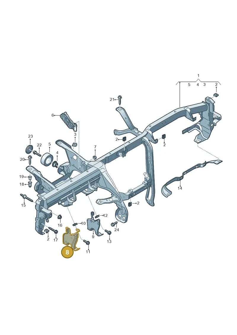 4N1857245 — Audi A8 (2017-2025) diagram 838857000, position 8