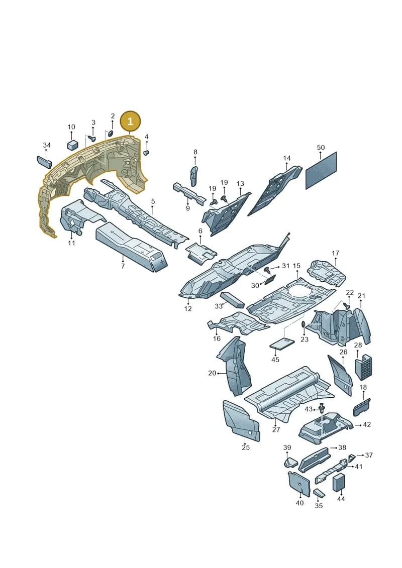 4N1863815E — Audi A8 (2017-2025) diagram 838863200, position 1