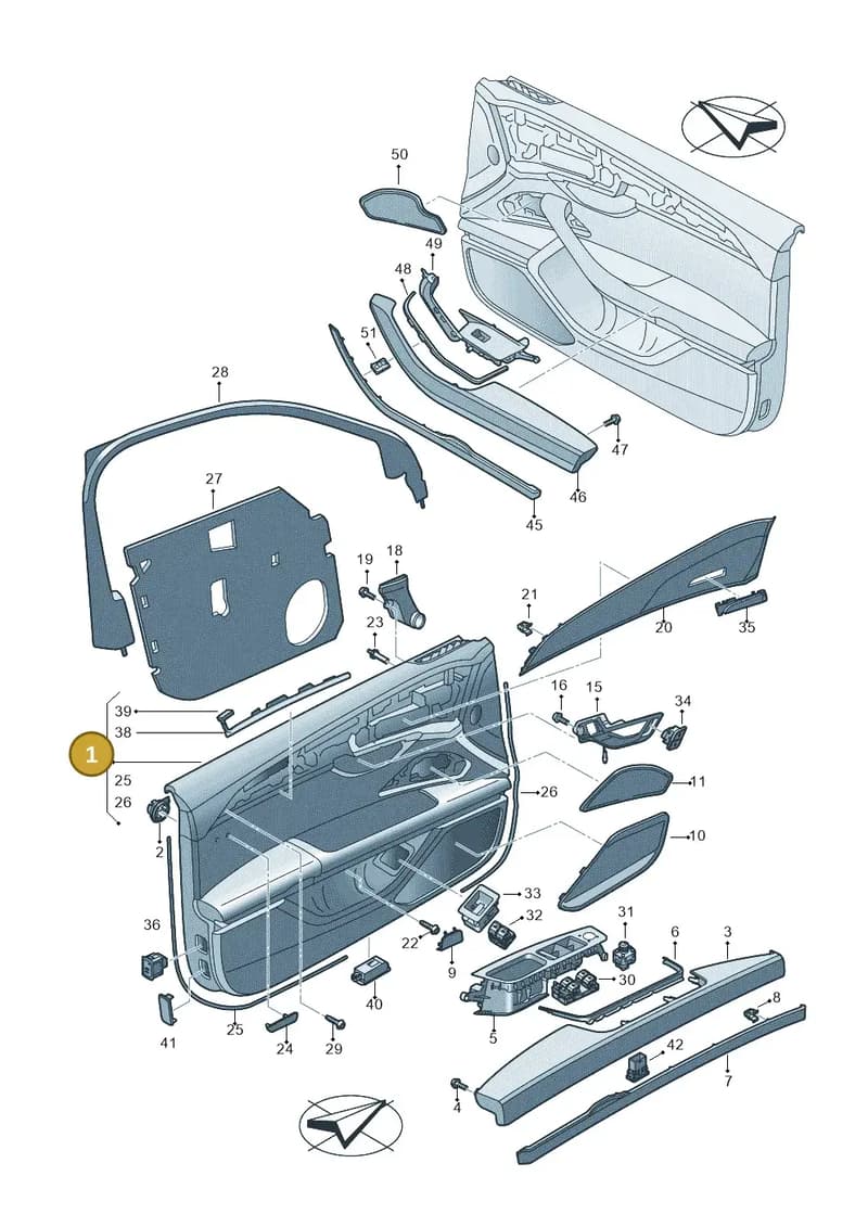 4N1867103BFWFA — Audi A8 (2017-2025) diagram 838867000, position 1