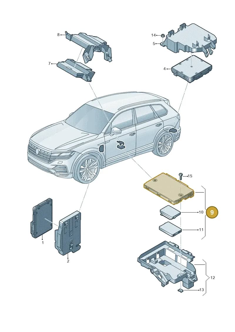 4N1907468BE — Volkswagen Touareg (2017-2025) diagram 439937056, position 9