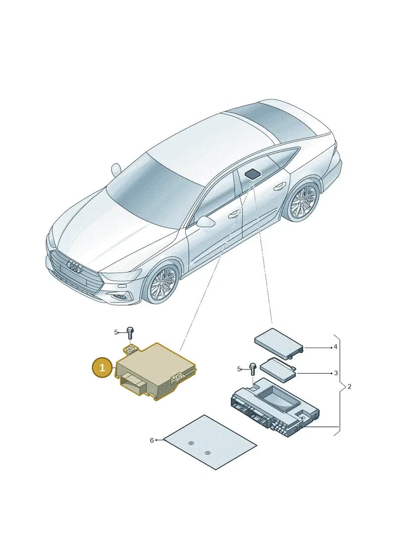 4N1907468BK — Audi RS7 Sportback (2019-2025) diagram 435907000, position 1