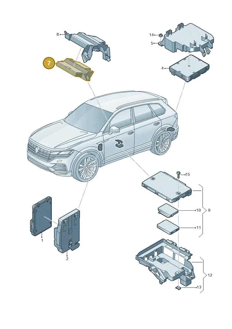4N1907468BK — Volkswagen Touareg (2017-2025) diagram 439937056, position 7