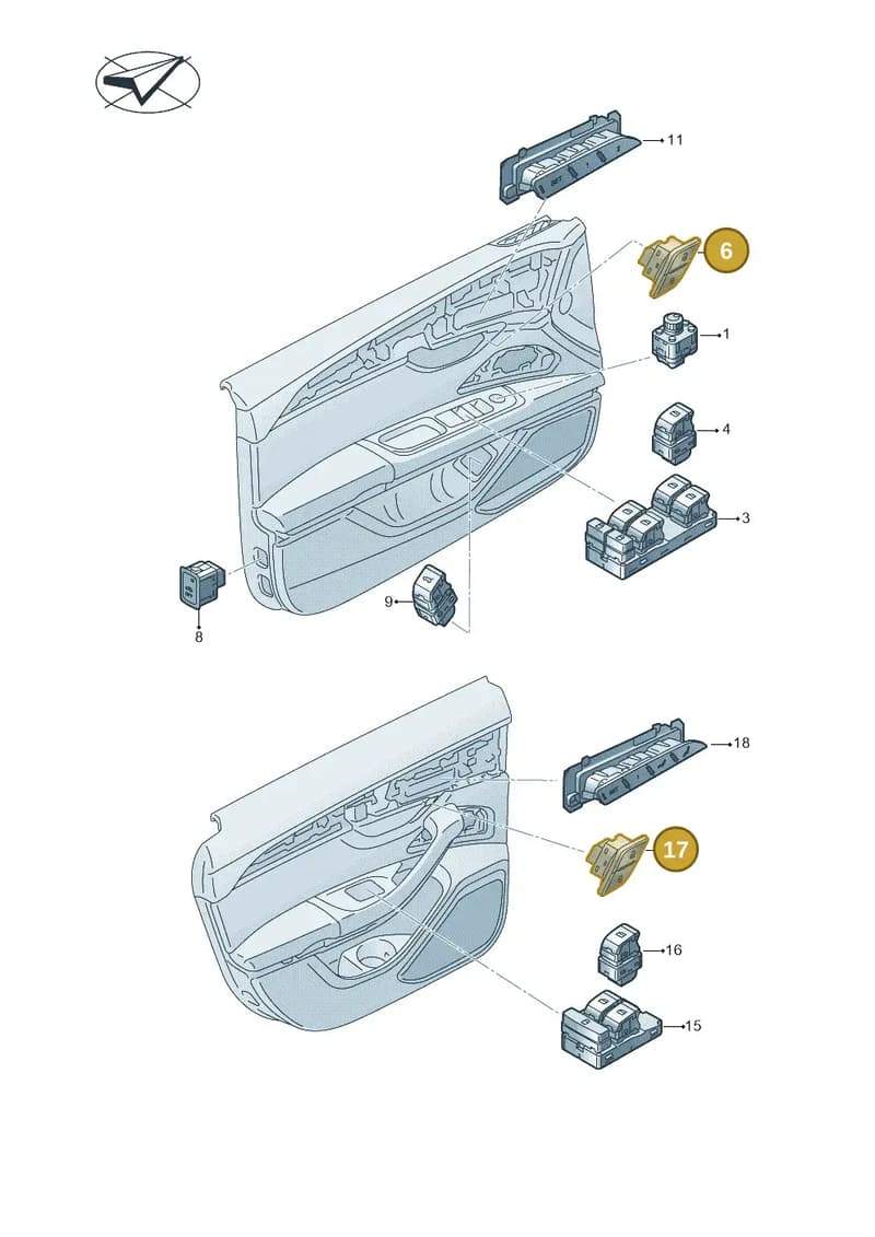 4N1962107A3Q7 — Audi A8 (2017-2025) diagram 838959000, position 6+17