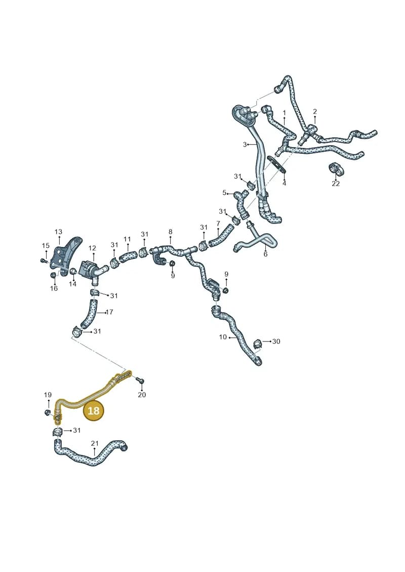 4N2121034 — Audi A8 (2017-2025) diagram 838121060, position 18