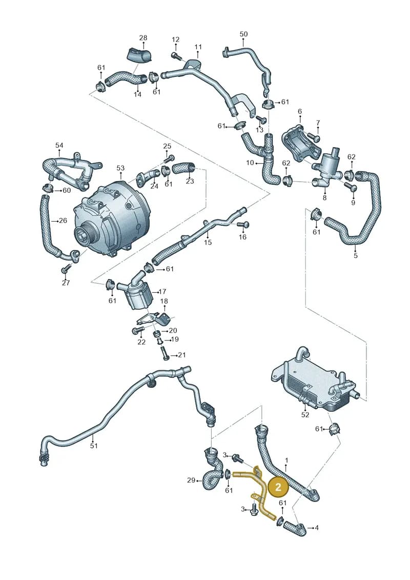4N2121485D — Audi A8 (2017-2025) diagram 838121095, position 2