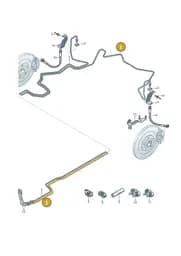 4N2614741C Audi Brake Pipe