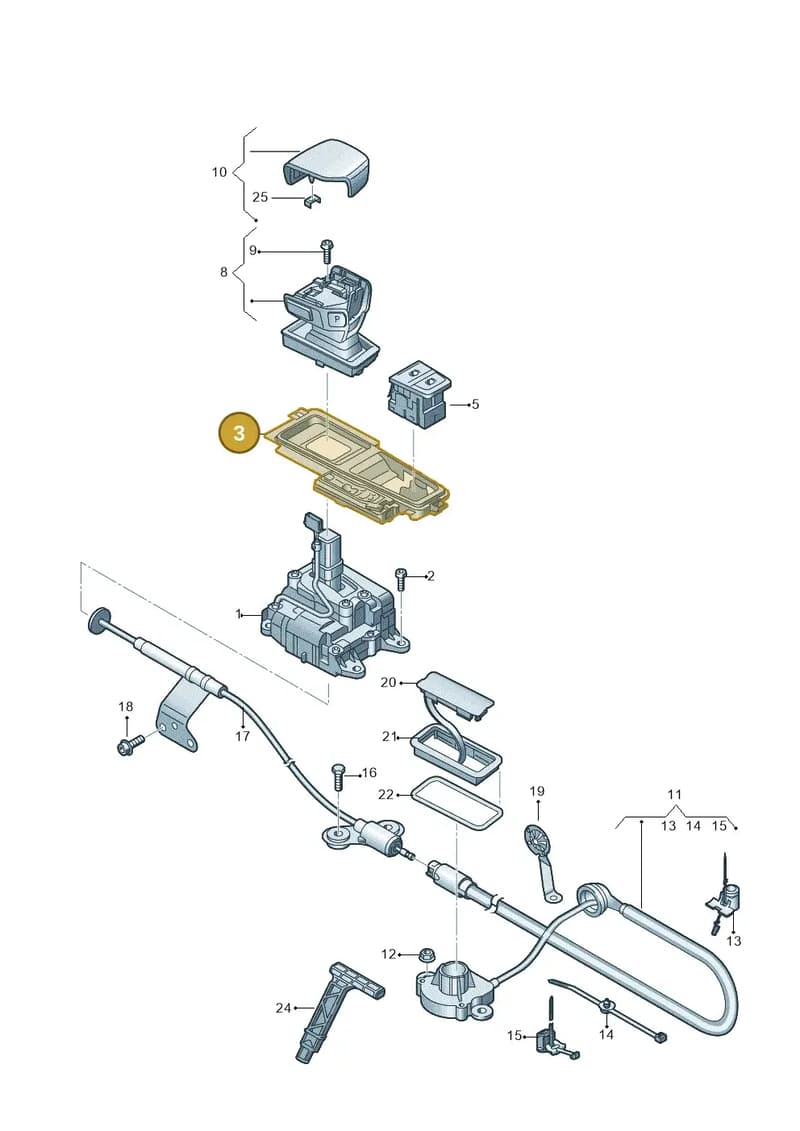 4N2713111EMNC — Audi A8 (2017-2025) diagram 838713100, position 3