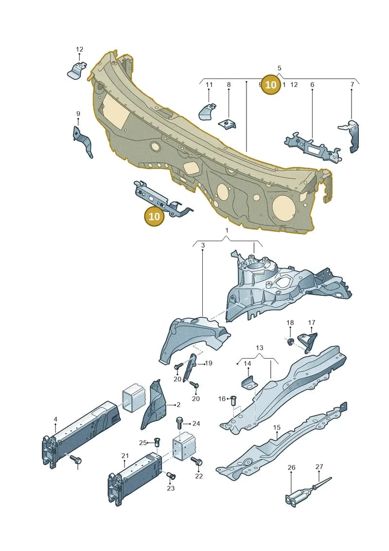 4N2805531C — Audi A8 (2017-2025) diagram 838805100, position 10