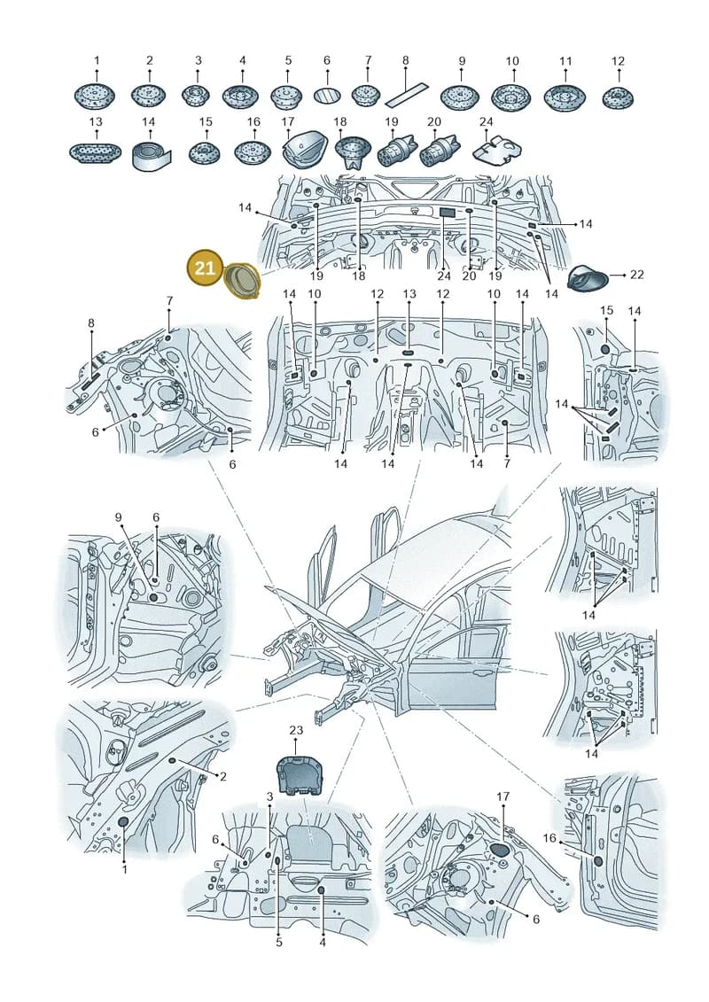 4N2805673C — Audi A8 (2017-2025) diagram 838803330, position 21