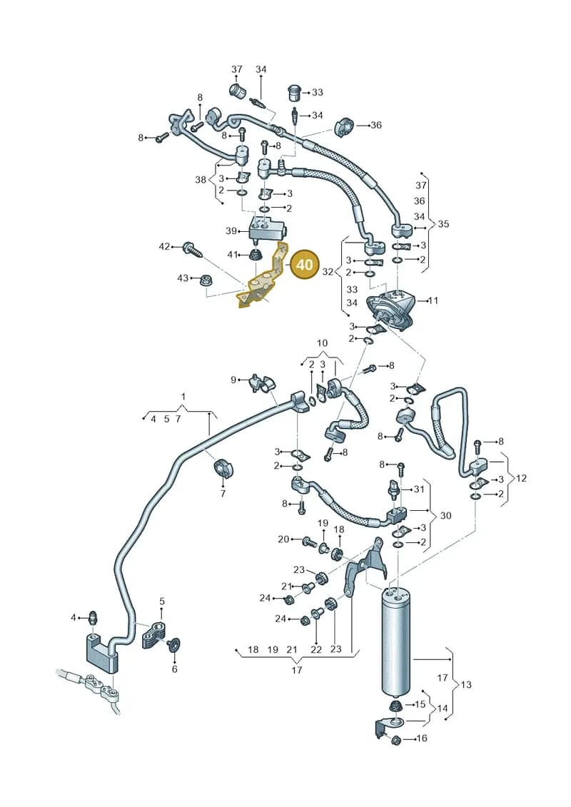 4N2816571 — Audi A8 (2017-2025) diagram 838260050, position 40