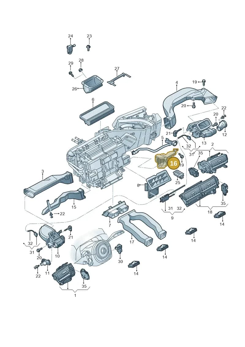 4N2819151 — Audi A8 (2017-2025) diagram 838819010, position 16