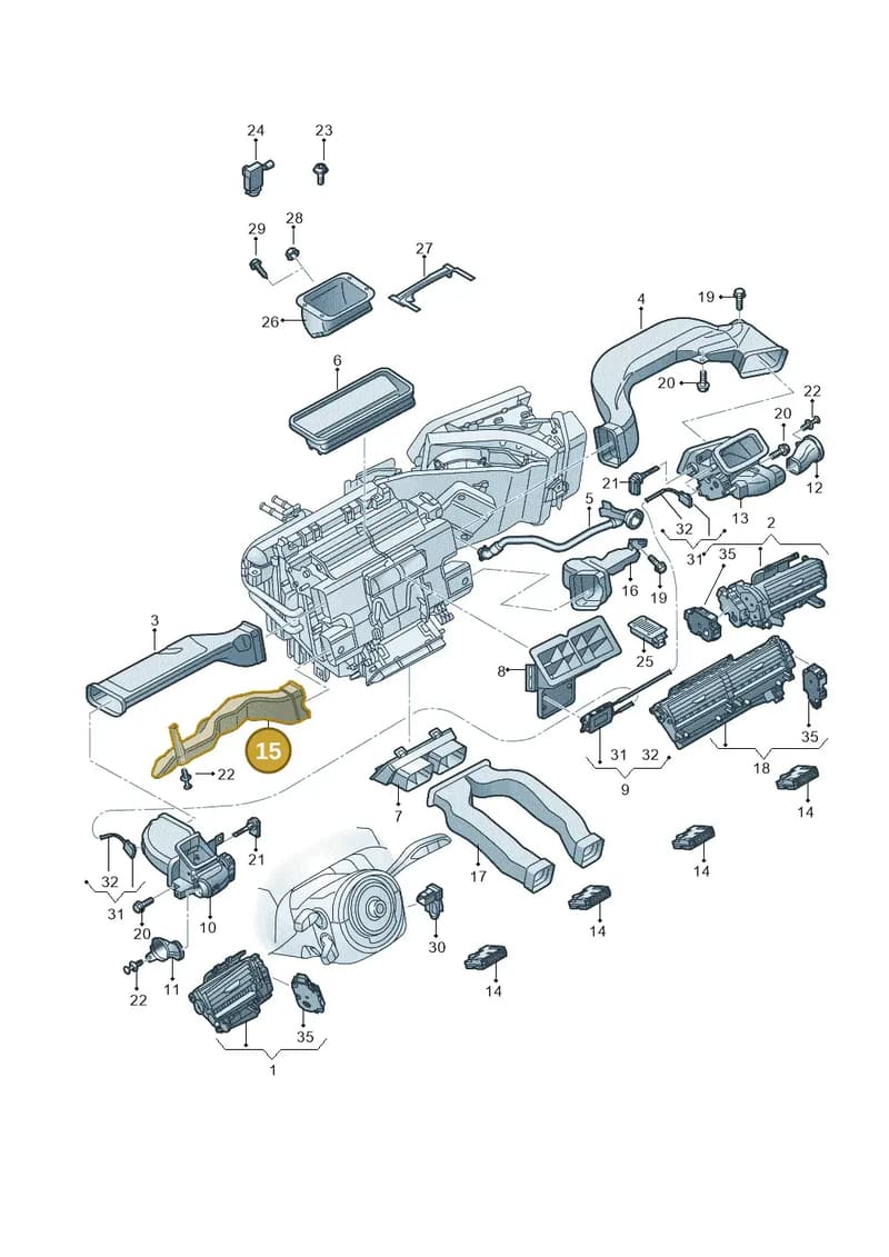4N2819152 — Audi A8 (2017-2025) diagram 838819010, position 15