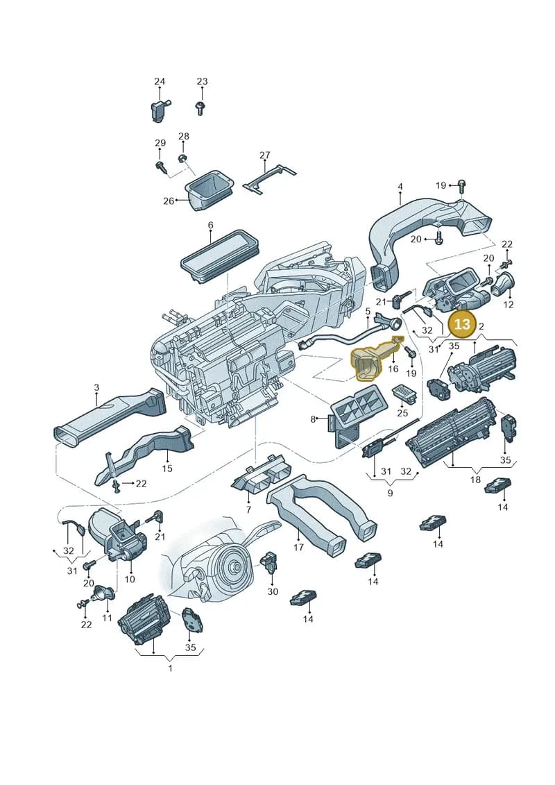 4N2819353 — Audi A8 (2017-2025) diagram 838819010, position 13
