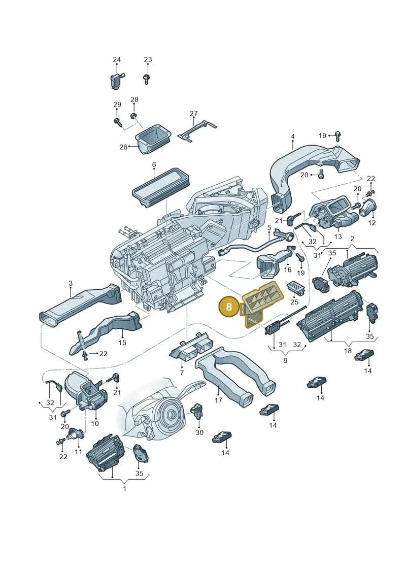4N2819723 — Audi A8 (2017-2025) diagram 838819010, position 8