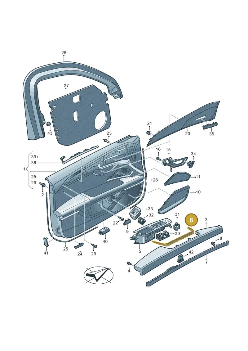 4N2853252 — Audi A8 (2017-2025) diagram 838867011, position 6
