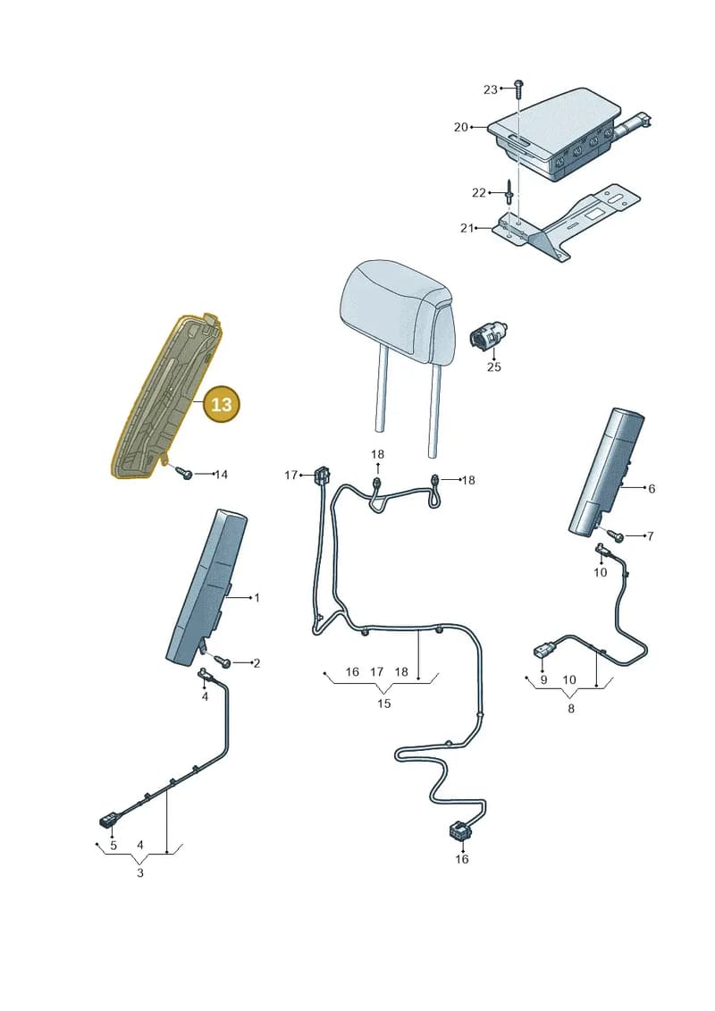 4N2880582D — Audi A8 (2017-2025) diagram 838880020, position 13