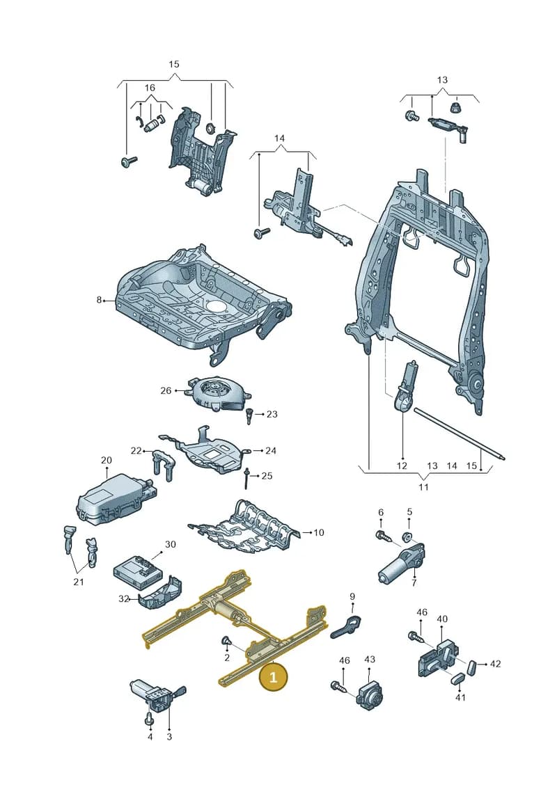 4N2881183 — Audi A8 (2017-2025) diagram 838959200, position 1
