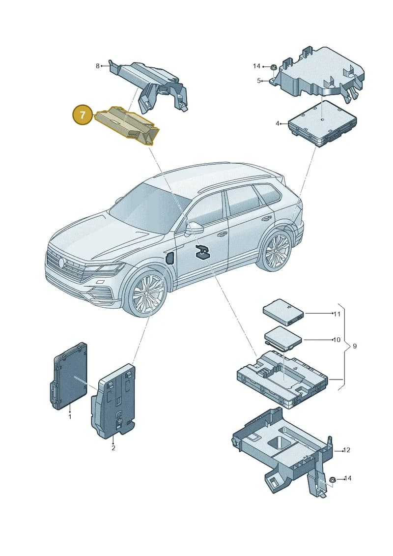 4N2907468BK — Volkswagen Touareg (2017-2025) diagram 439937500, position 7