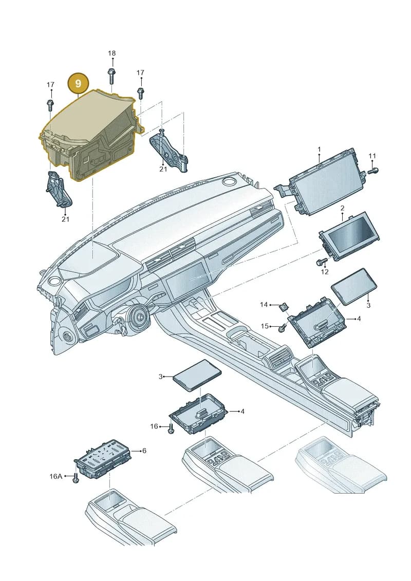 4N2919617 — Audi A8 (2017-2025) diagram 838919000, position 9