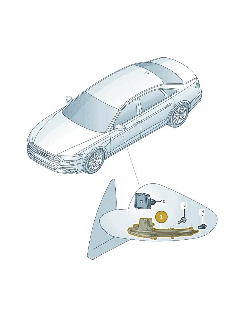 4N2949101 — Audi A8 (2017-2025) diagram 838949000, position 1