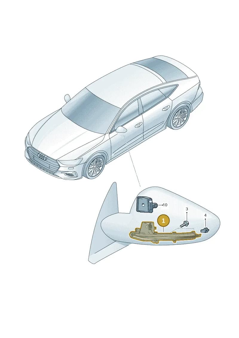 4N2949102 — Audi A7 Sportback (2018-2025) diagram 435949000, position 1
