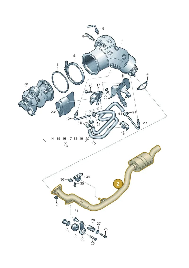 4N4253350J — Audi A8 (2017-2025) diagram 838253460, position 2