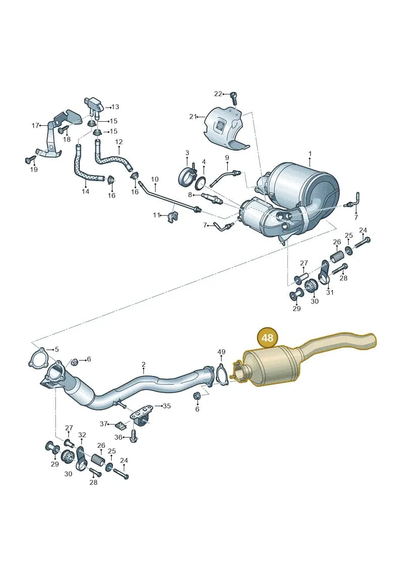 4N4254450KX — Audi A8 (2017-2025) diagram 838253710, position 48
