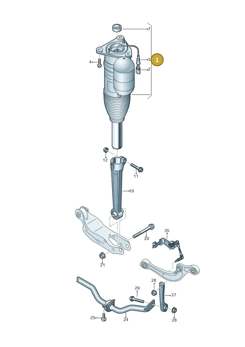 4N4616067A — Audi A8 (2017-2025) diagram 838511050, position 1