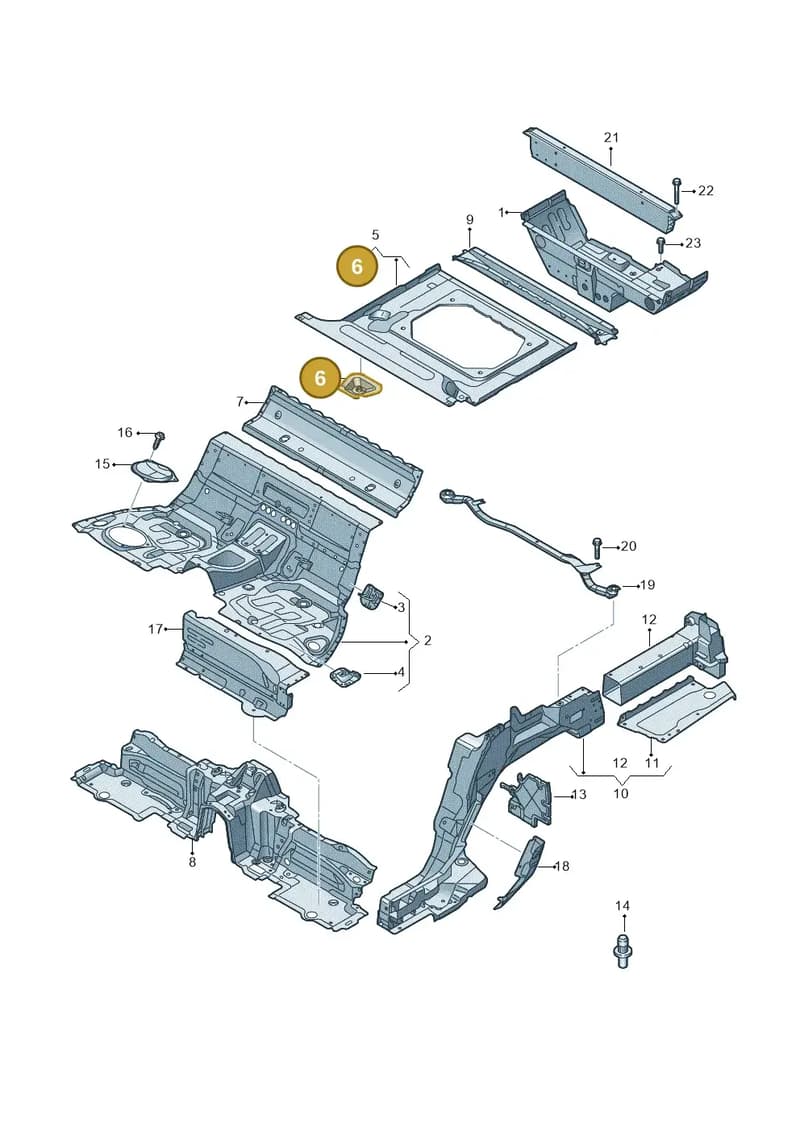 4N4803151J — Audi A8 (2017-2025) diagram 838803260, position 6