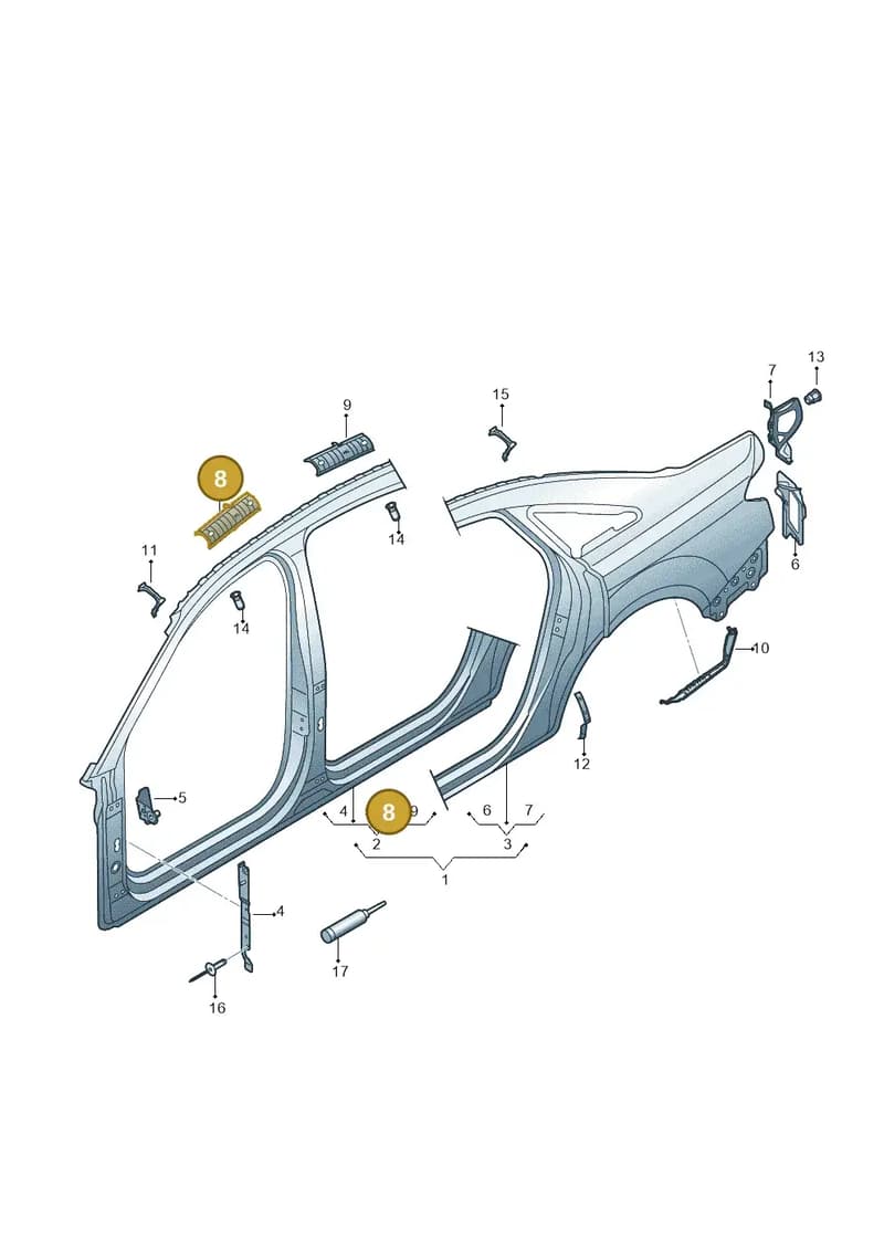 4N4810603C — Audi A8 (2017-2025) diagram 838809500, position 8