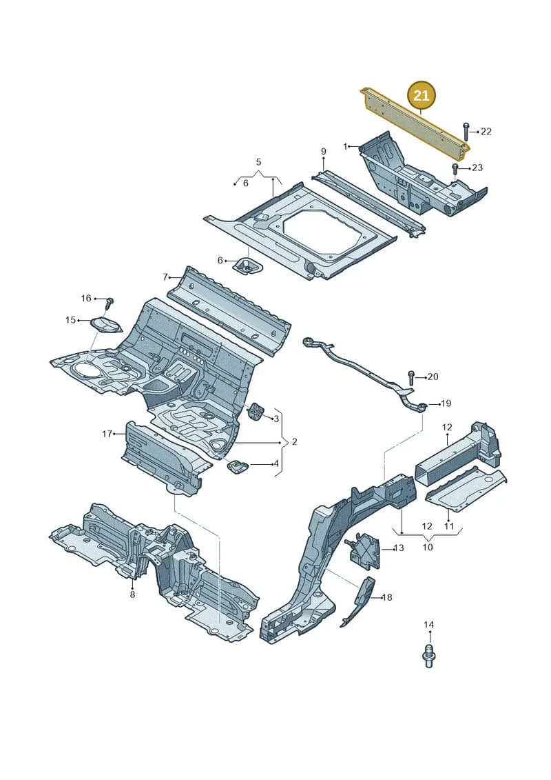 4N4813142J — Audi A8 (2017-2025) diagram 838803260, position 21