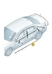 4N4853970BT94 Audi Cover for Door (Black-Glossy T94)