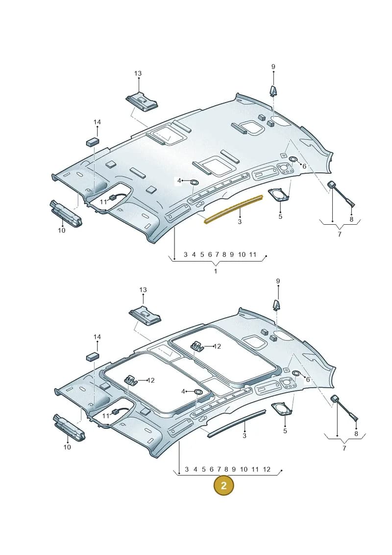 4N4867505CL2UI — Audi A8 (2017-2025) diagram 838867560, position 2