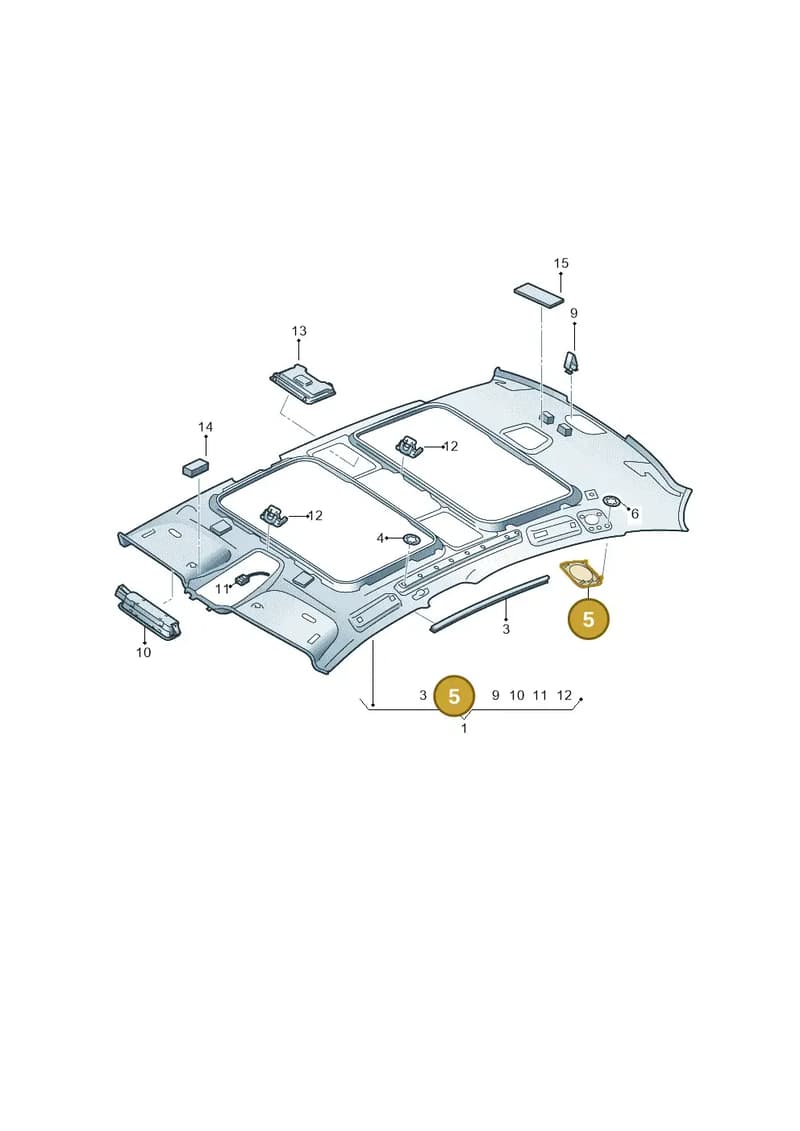 4N48681491QF — Audi A8 (2017-2025) diagram 838867058, position 5
