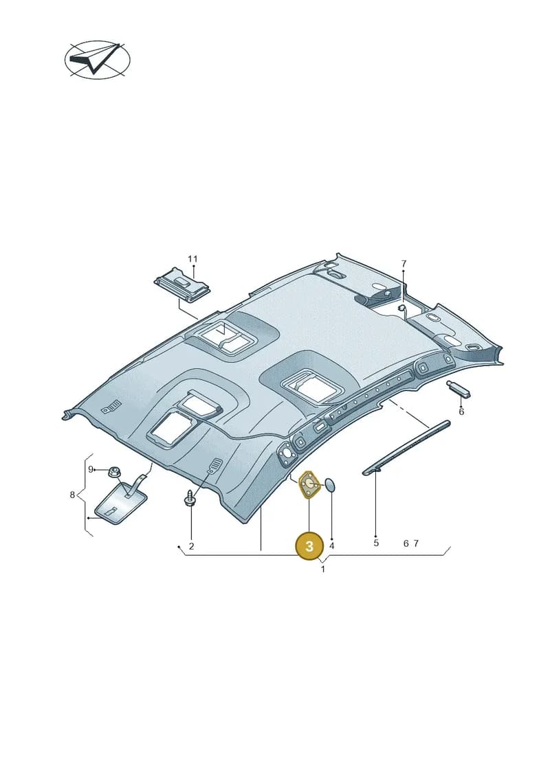 4N48681491QF — Audi A8 (2017-2025) diagram 838867570, position 3