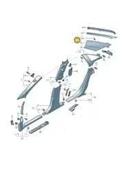 4N48682892TG Audi D-Pillar Trim (Pastel Silver 2TG)