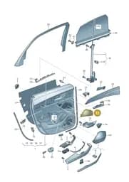 4N48689602LM Audi Loudspeaker Trim (Sard Brown 2LM)