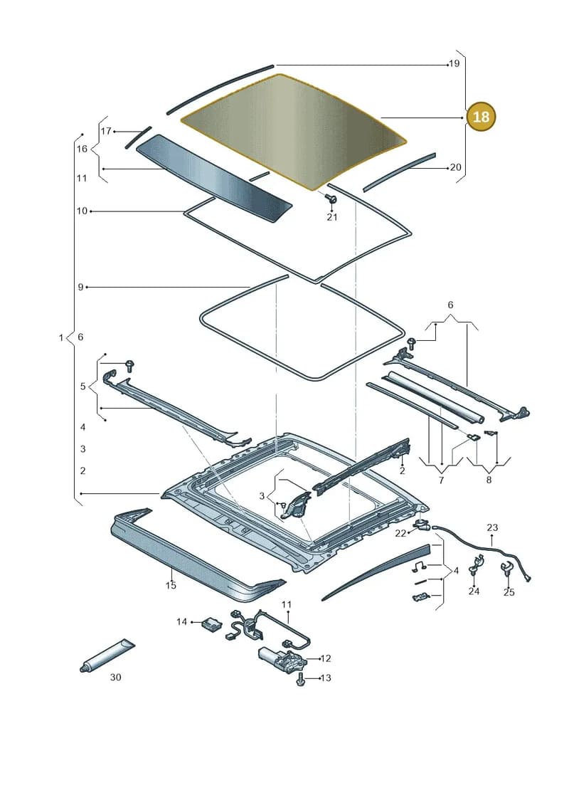 4N4877056C — Audi A8 (2017-2025) diagram 838877000, position 18