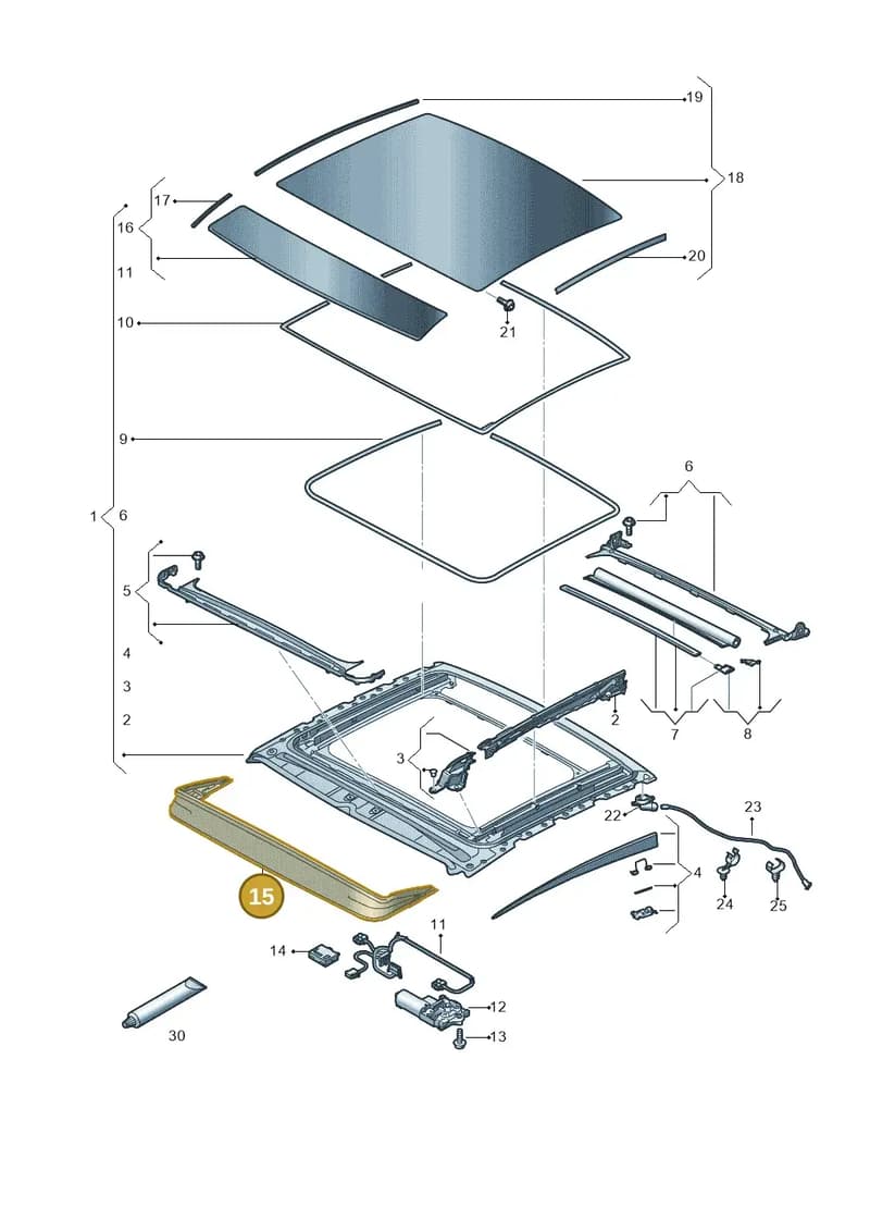 4N4877651 — Audi A8 (2017-2025) diagram 838877000, position 15